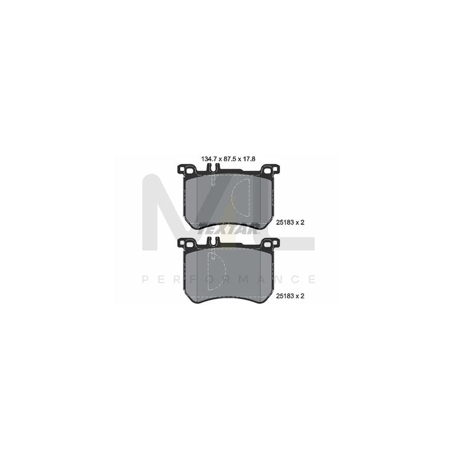 TEXTAR 2518301 Brake pad set prepared for wear indicator