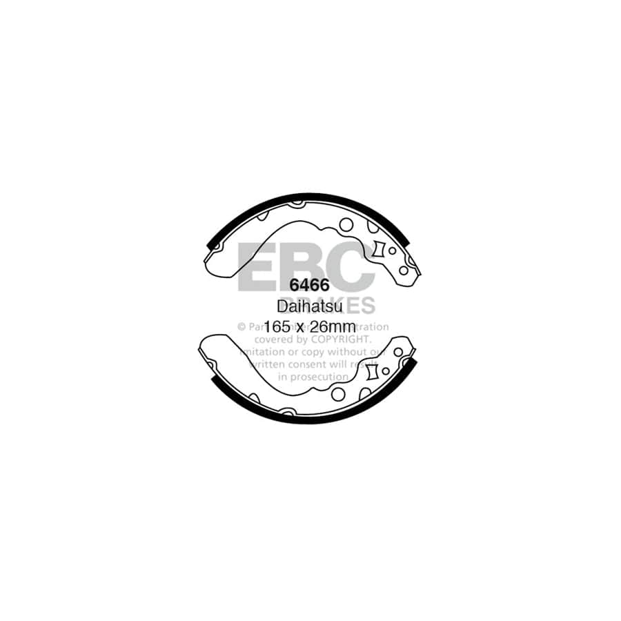 EBC 6466 Daihatsu Perodua Rear Brake Shoes 1 | ML Performance UK Car Parts