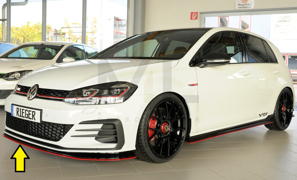 Rieger 00059515 VW Mk7 Golf GTI-TCR Front Splitter 10 | ML Performance UK Car Parts