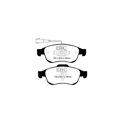 EBC PD11KF1259 Alfa Romeo Giulietta (940) Greenstuff Front Brake Pad & GD Disc Kit 2 | ML Performance UK Car Parts