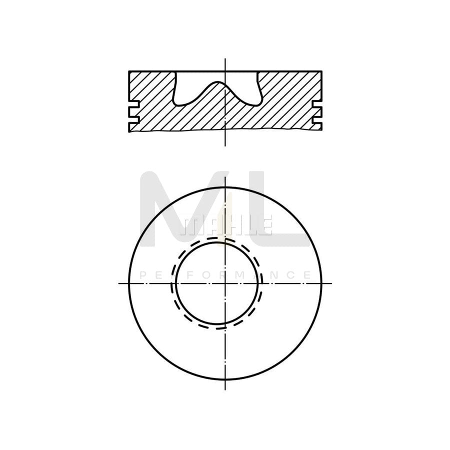 MAHLE ORIGINAL 061 55 00 Piston 127,0 mm, with piston rings, with cooling duct, with piston ring carrier | ML Performance Car Parts