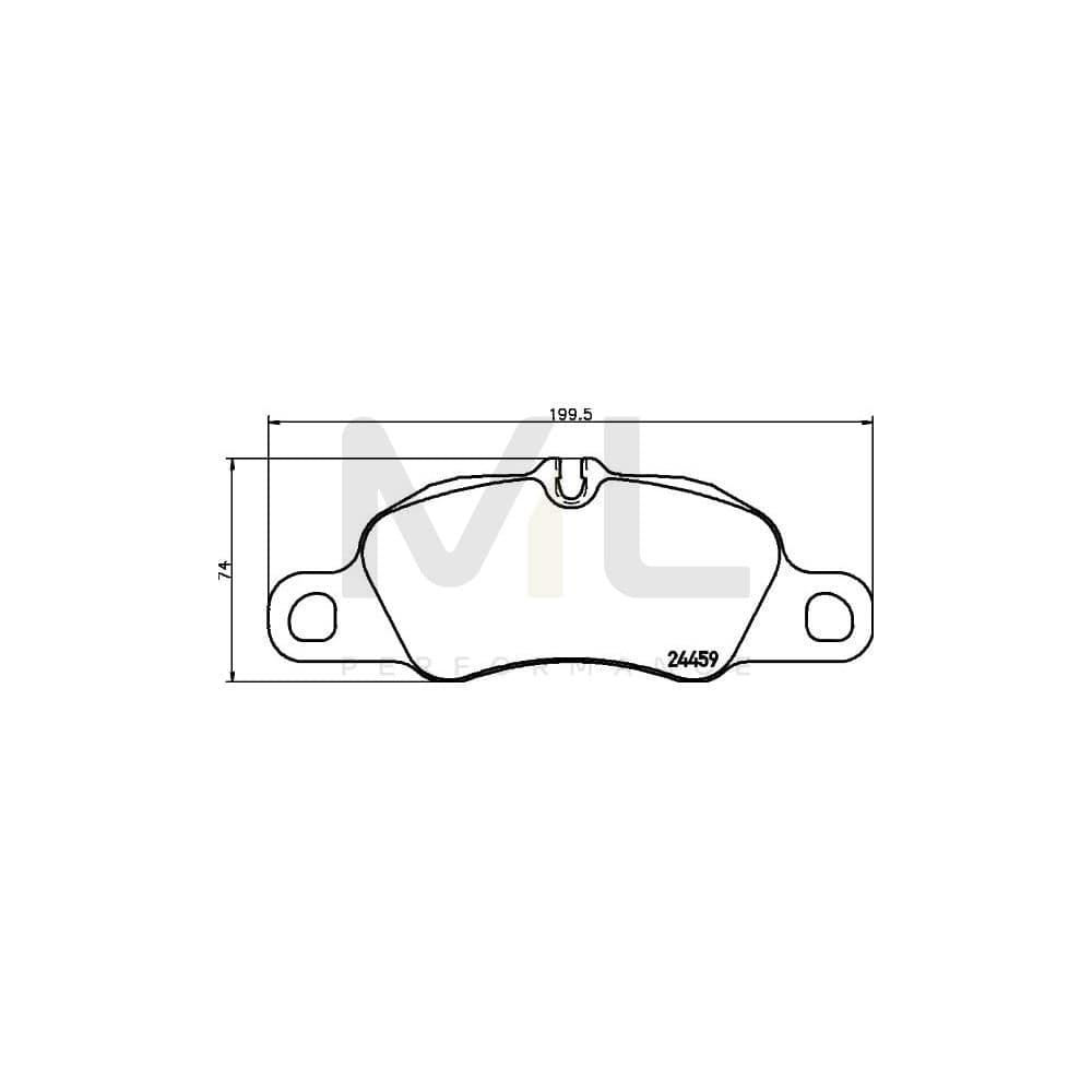 Hella 8DB 355 013-801 Brake Pad Set Prepared For Wear Indicator | ML Performance Car Parts