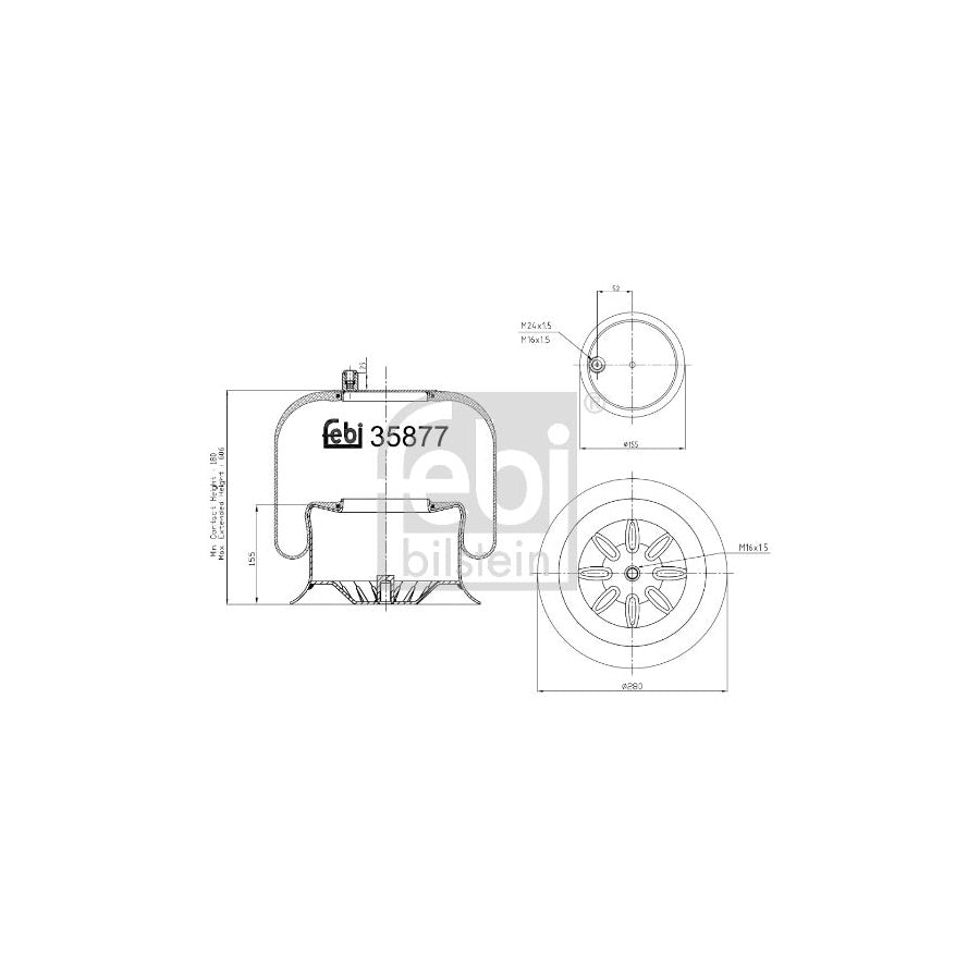 Febi Bilstein 35877 Boot, Air Suspension