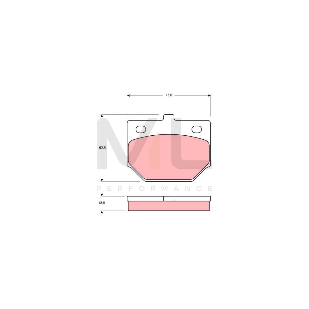 TRW Gdb187 Brake Pad Set Not Prepared For Wear Indicator
