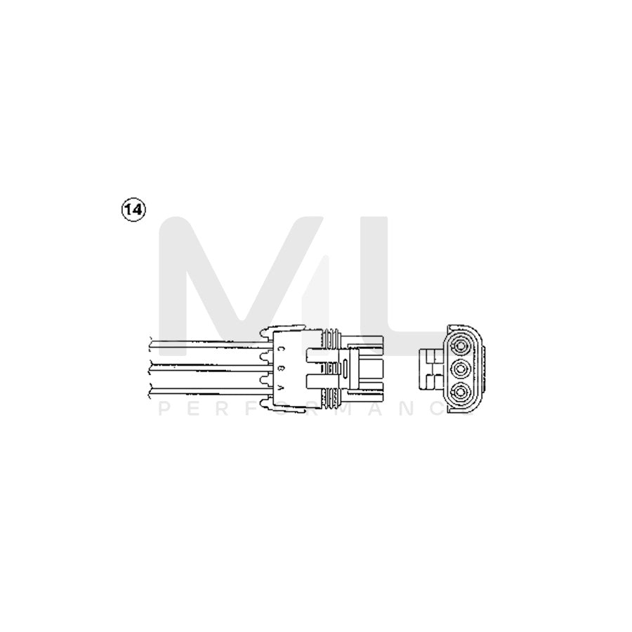 NTK Lambda Sensor / O2 Sensor (NGK 93128) - OZA828-EE13 | ML Car Parts UK | ML Performance