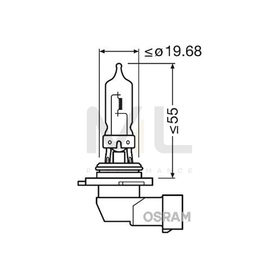 OSRAM COOL BLUE INTENSE 9005CBI-HCB Bulb, spotlight HB3 12V 60W P20d/A 4200K Halogen