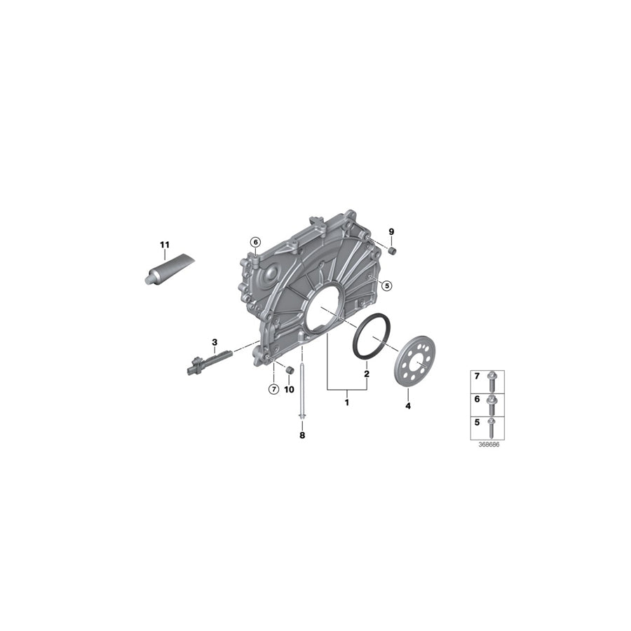 Genuine BMW 11148576066 G30 F22 Timing Case Cover (Inc. M140i, 740LeX & 330iX)