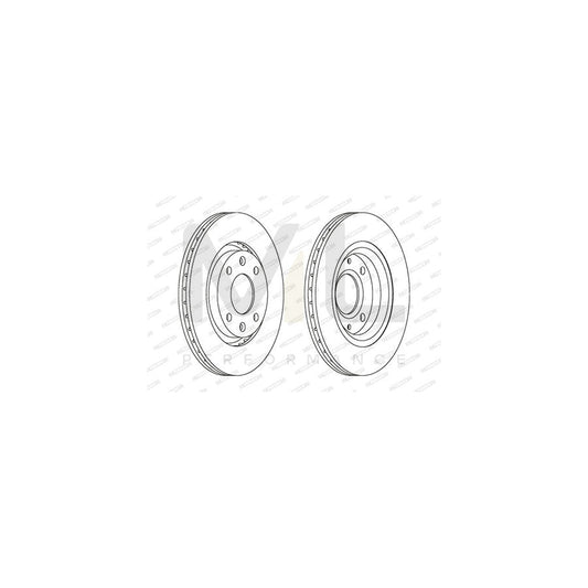 Ferodo DDF674-1 Brake Disc Solid  - Pair