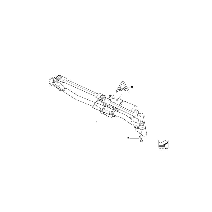 Genuine BMW 61612990025 E84 Wiper System, Complete (Inc. X1 25dX, X1 20i & X1 18i)