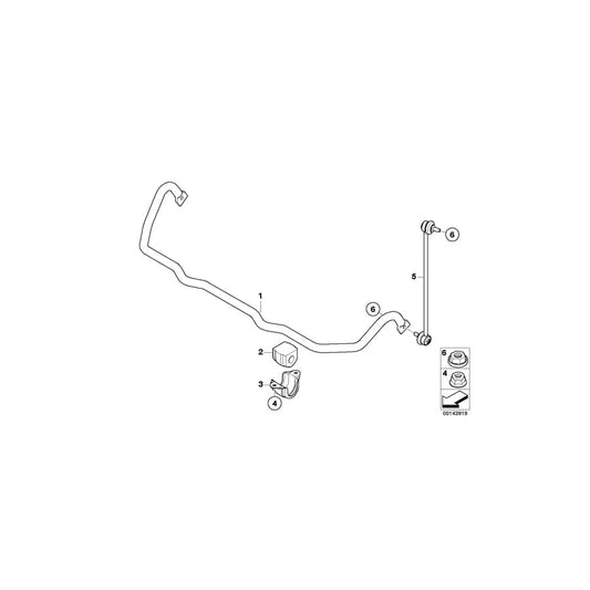 Genuine BMW 31306781550 E60 E61 Right Swing Support (Inc. 525xi, 530xi & 528xi)