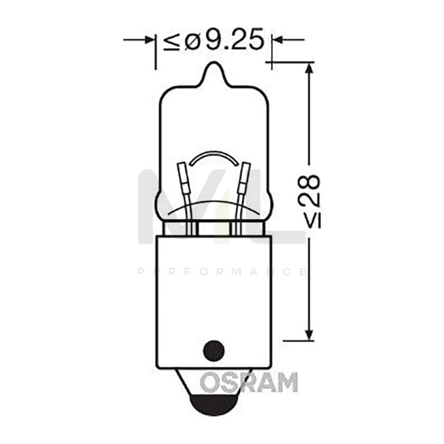 OSRAM ORIGINAL 64132 Bulb, indicator 12V 6W, H6W, BAX9s