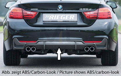 Rieger 00053490 BMW 4 Series F32 F33 F36 Rear Diffuser - Carbon Look 1 | ML Performance UK Car Parts