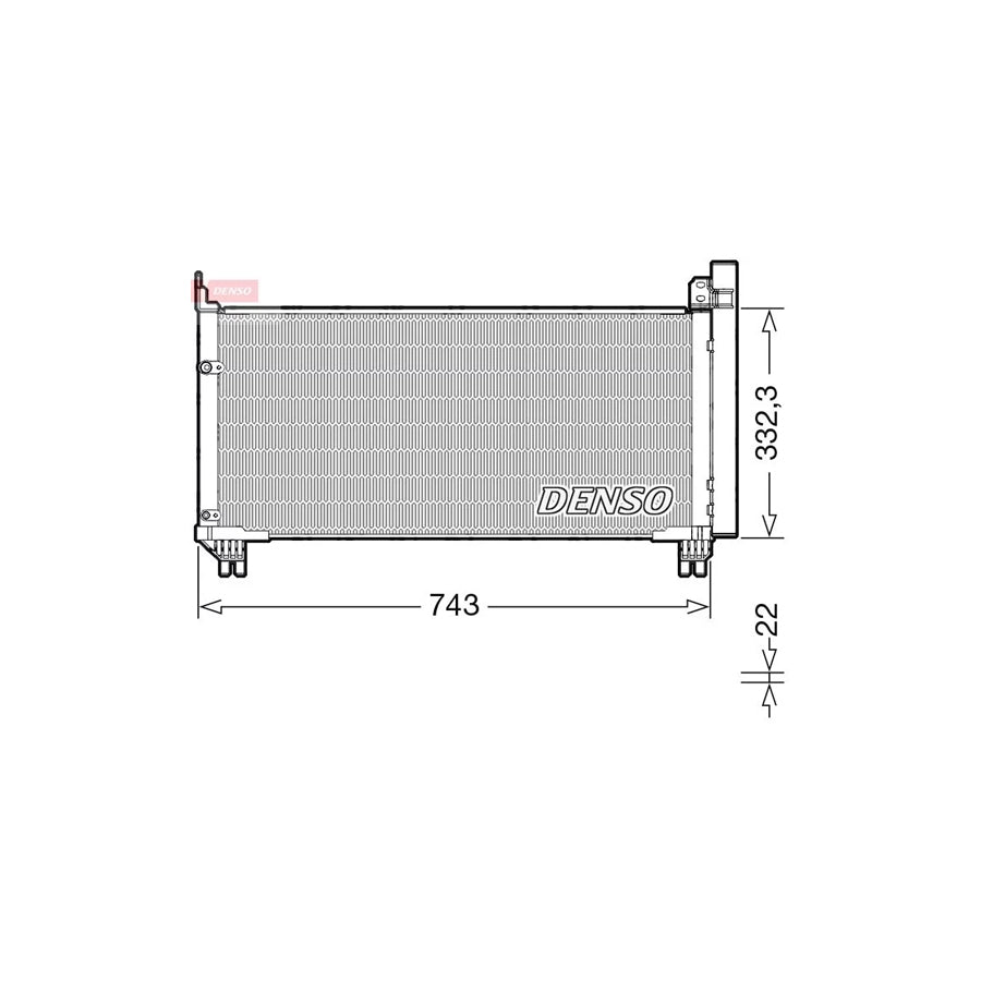 DENSO DCN51014 Air Conditioning Condenser for Lexus Rx IV (Al20)