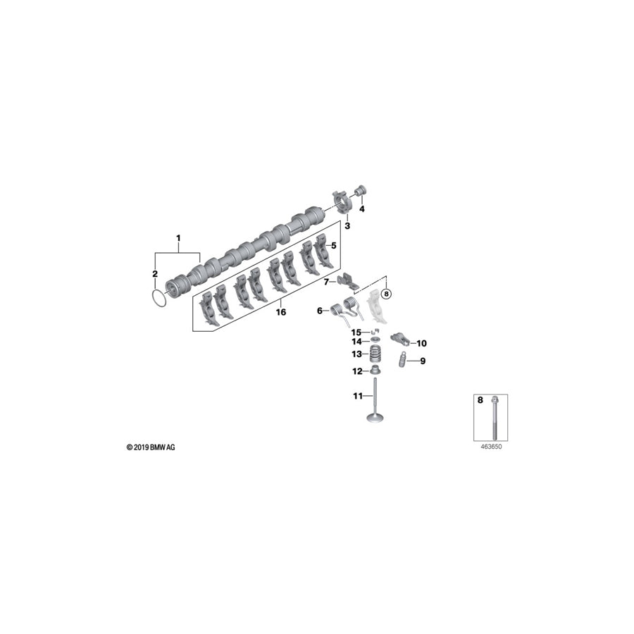 Genuine BMW 11367539927 E65 E64 Inner Hex Bolt M14X1,5X19 (Inc. Drophead, 735Li & 740i)
