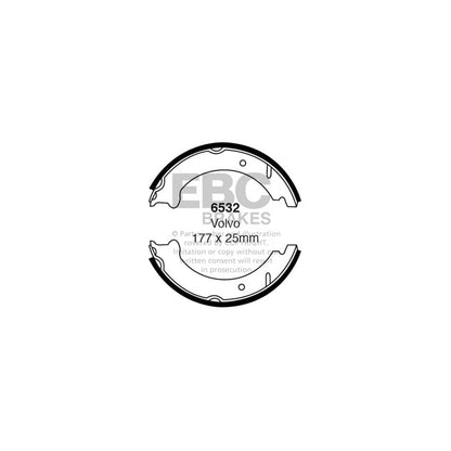 EBC 6532 Volvo Rear Brake Shoes 1 | ML Performance UK Car Parts
