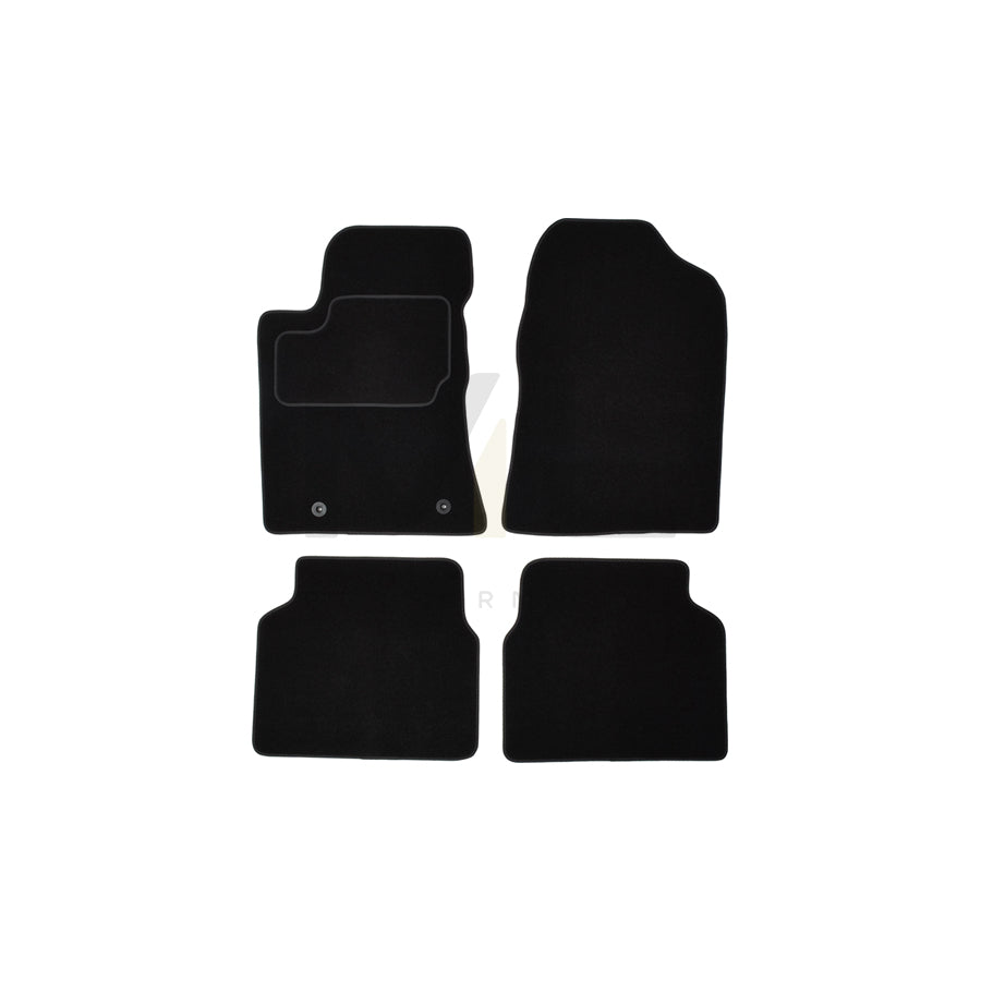 CUSTOPOL Tailored TOY35C Floor mat set for TOYOTA AVENSIS Textile, Front and Rear, Quantity: 4, Black