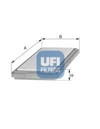 UFI 30.815.00 Air Filter For BMW 5 Saloon (E12)