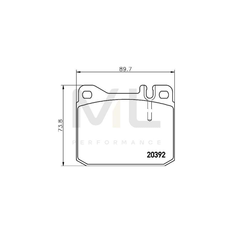 TEXTAR 2039201 Brake pad set prepared for wear indicator