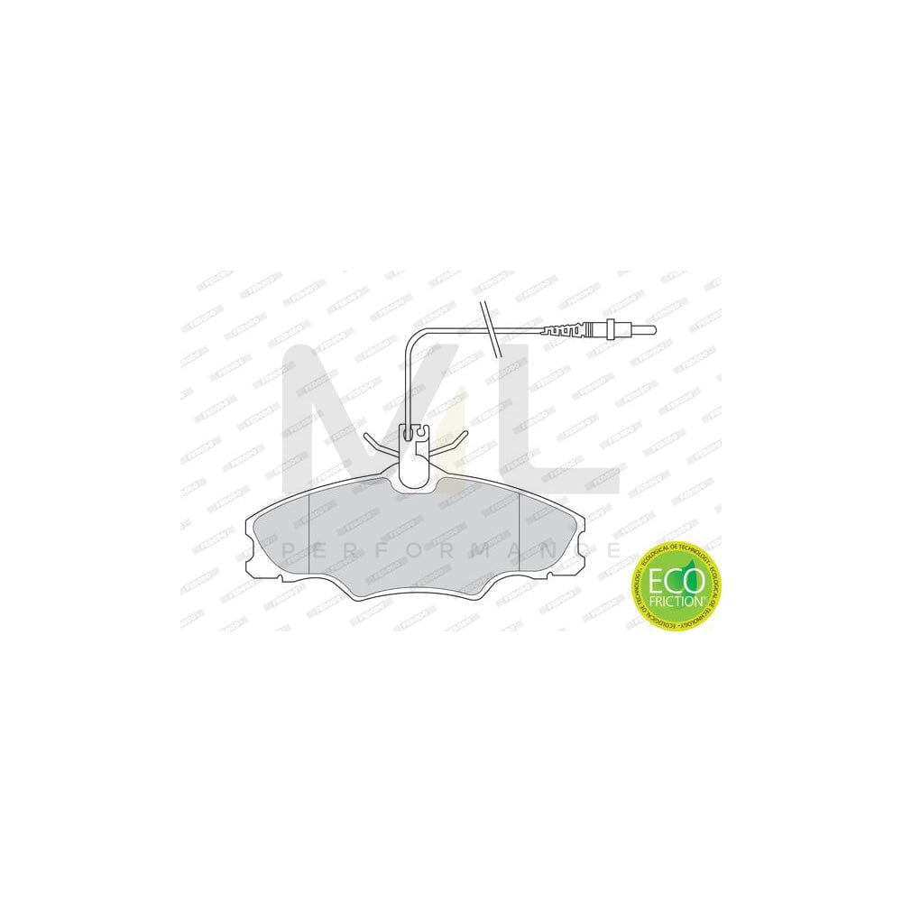 Ferodo Premier Eco Friction FDB1062 Brake Pad Set for Peugeot 406 Incl. Wear Warning Contact, With Brake Caliper Screws, With Accessories