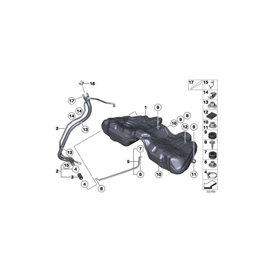 Genuine BMW 16117185148 F02 F01 Plastic Filler Pipe (Inc. 730d, 740LdX & 740dX)