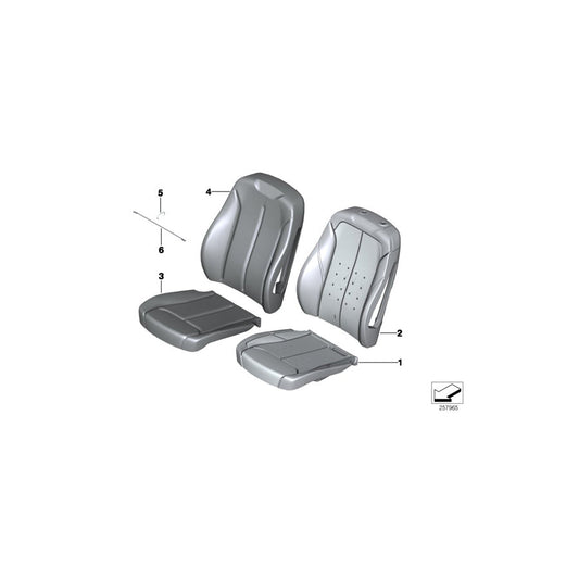 Genuine BMW 52107329005 Cover, Basic Backrest, Leather, Left SATTELBRAUN (Inc. 435i, 435dX & 418d)