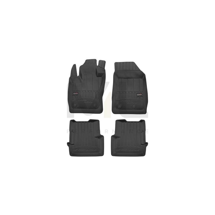 FROGUM 3D408494 Floor mat set for JEEP Renegade Off-Road (BU, B1) Elastomer, Front and Rear, Quantity: 4, Black