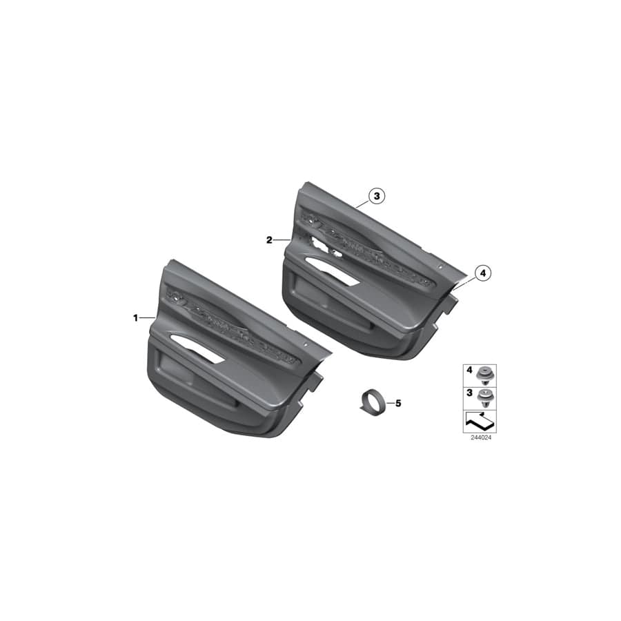 Genuine BMW 51429169110 F01 F04 Door Trim Strip, Long, Inside Right (Inc. 730d, 730dX & 740d)