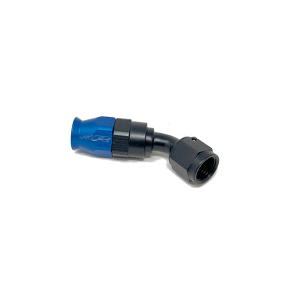 Precision Raceworks 201-0231 Fuel Line Fitting PTFE to 45 Degree Female Flare AN6 | ML Perfromance UK