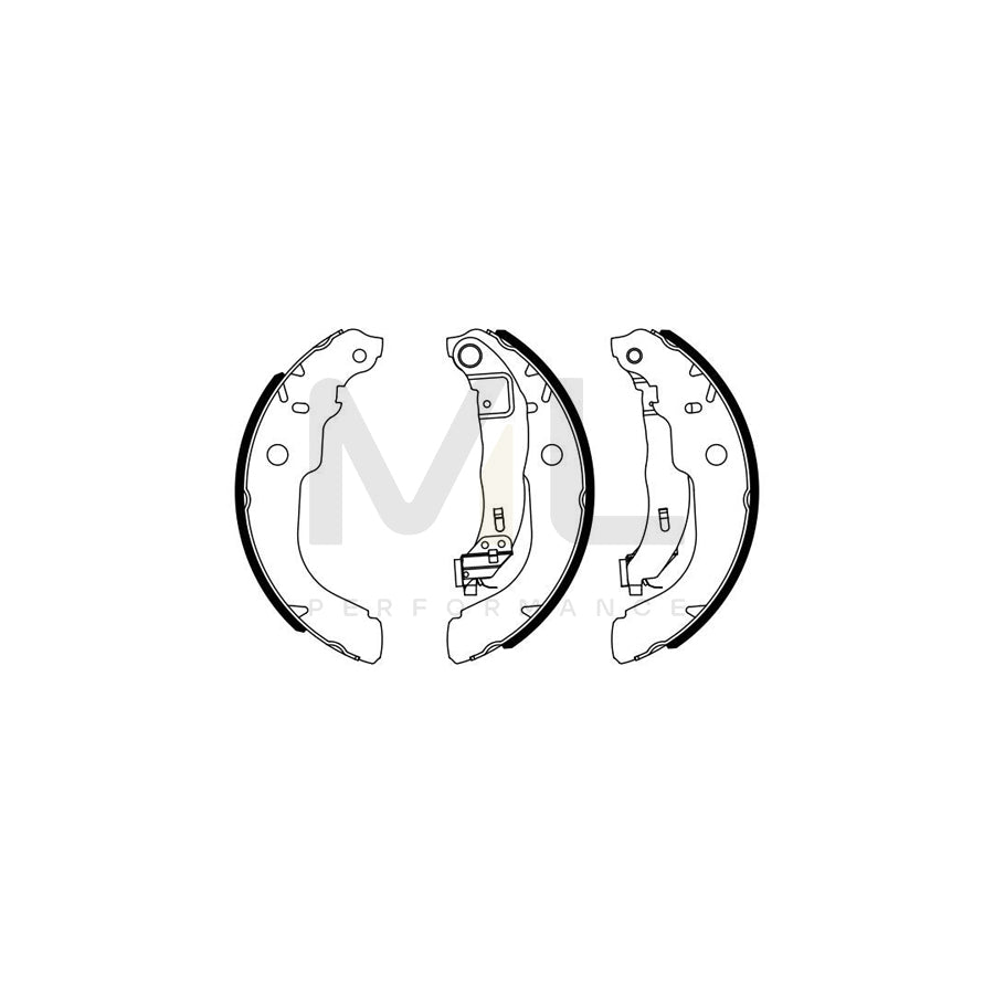 BOSCH 0 986 487 960 Brake Shoe Set | ML Performance Car Parts