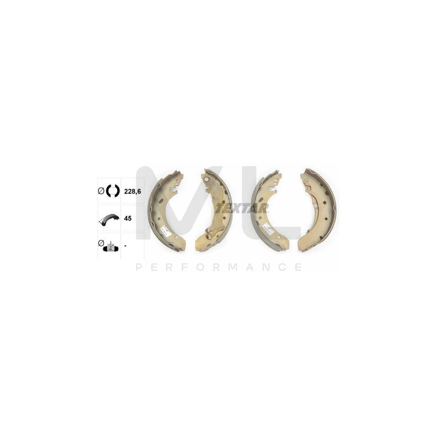 TEXTAR 91046400 Brake Shoe Set for FORD MONDEO with handbrake lever