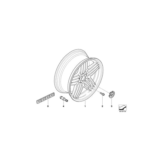 Genuine BMW 36118025859 E52 Light Alloy Rim 10JX20 ET:22 (Inc. Alpina V8)