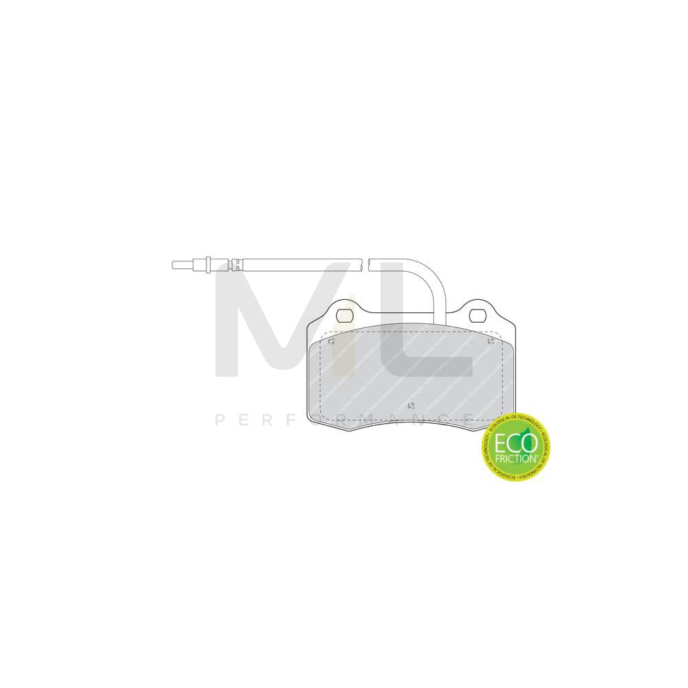 Ferodo Premier Eco Friction FDB1379 Brake Pad Set for Peugeot 406 Coupe Incl. Wear Warning Contact, Without Accessories