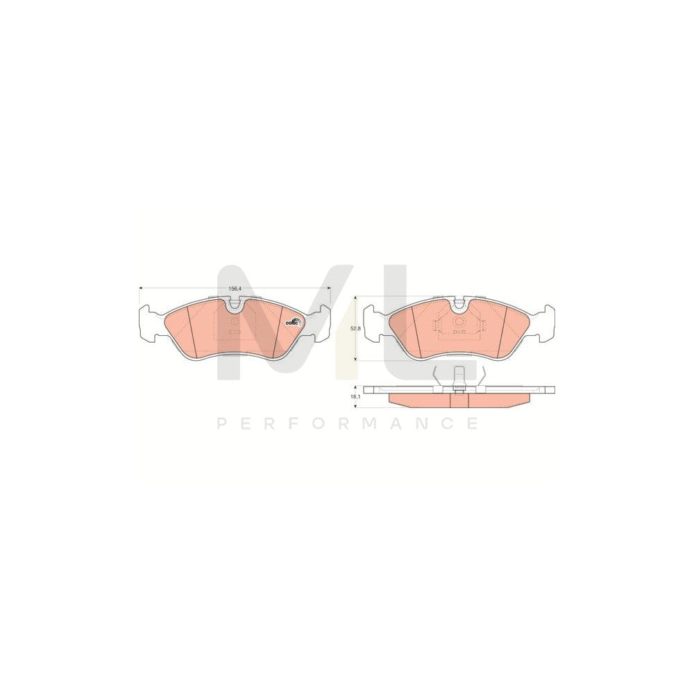 TRW Cotec Gdb951 Brake Pad Set Prepared For Wear Indicator