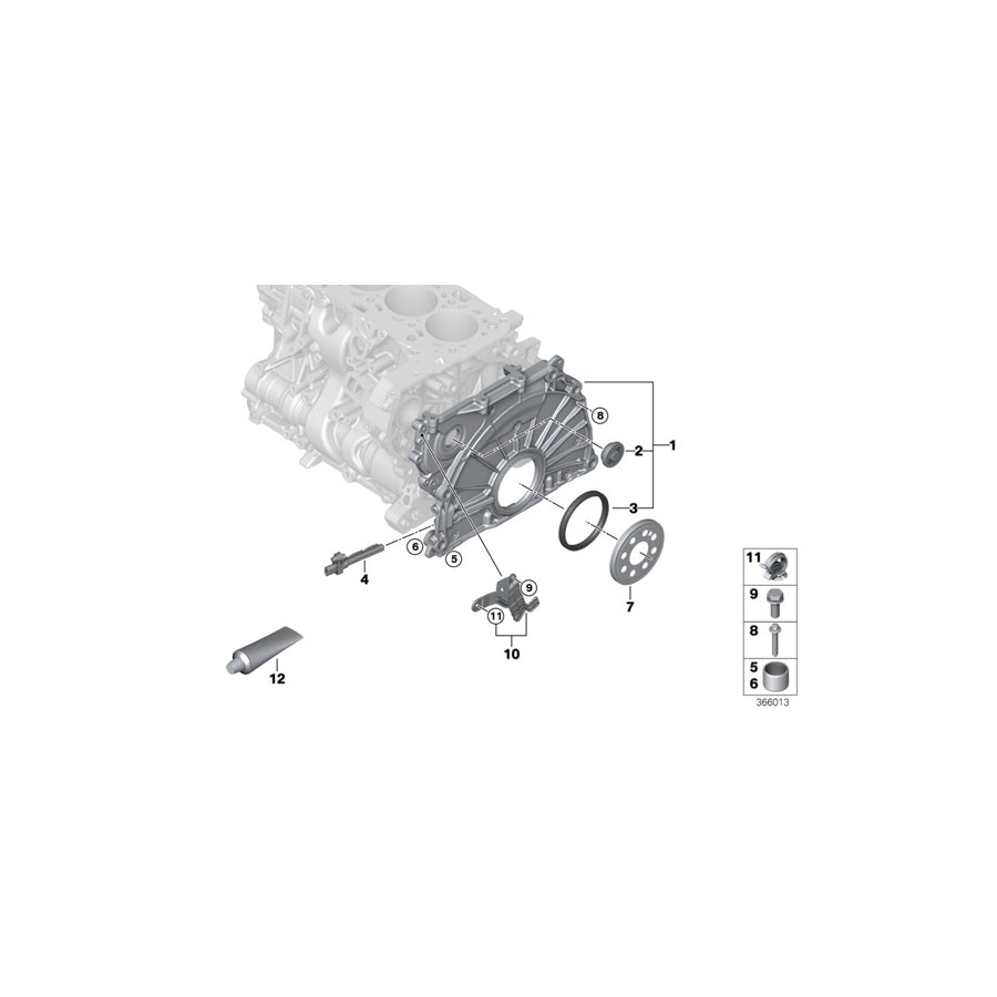 Genuine BMW 11148591625 G11 F23 F34 Timing Case Cover (Inc. 218d, 520dX & X5 25d)