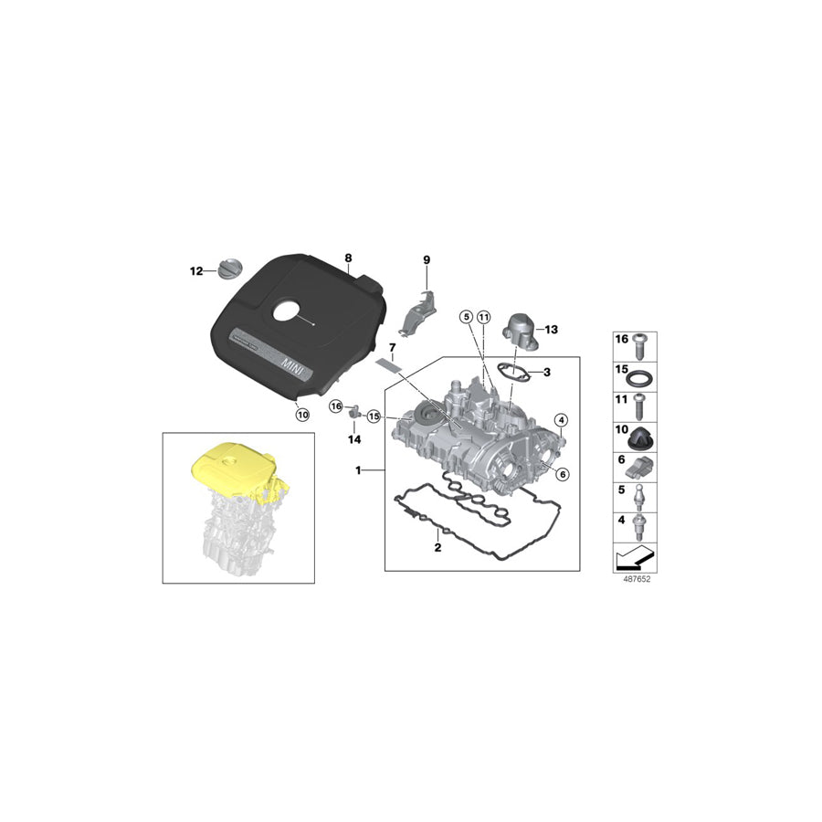 Genuine BMW 11148632412 F56 F55 Cover, Acoustic (Inc. One First, Cooper S ALL4 & JCW)