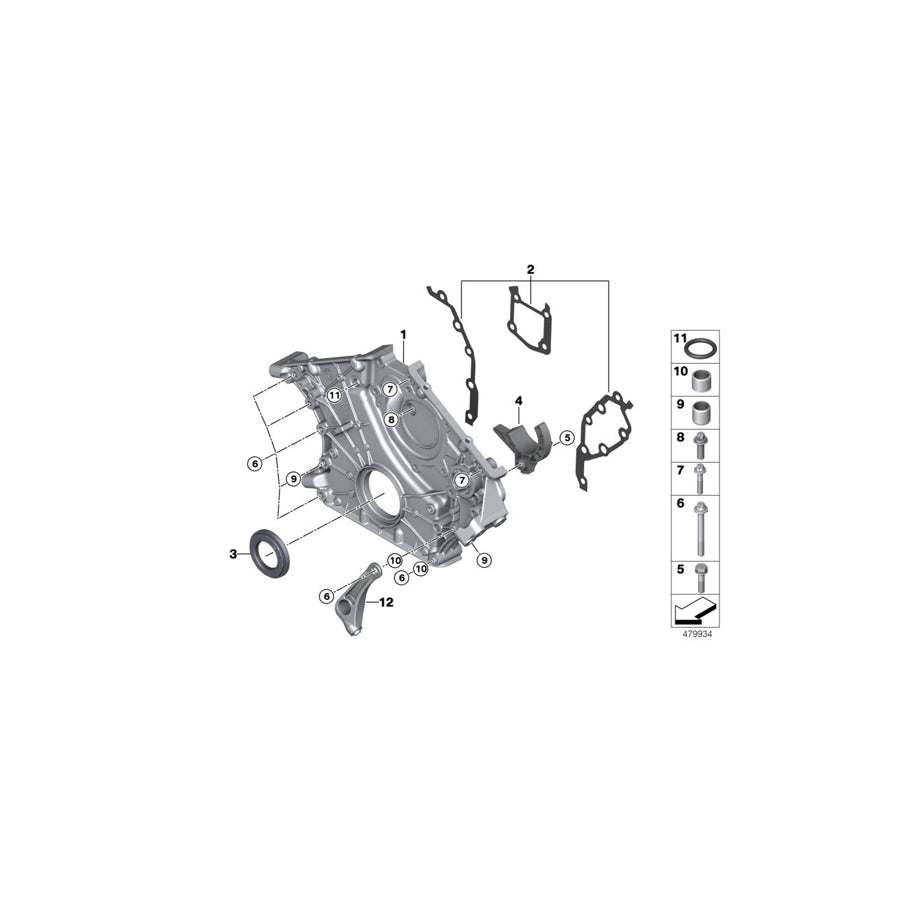 Genuine BMW 11148620773 G12 RR31 Timing Case Cover (Inc. Cullinan Black Badge, M760LiX & M760iX)