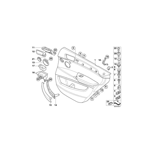 Genuine BMW 51427244461 E70 Door Lining Leather Rear Left TABAK (Inc. X5)