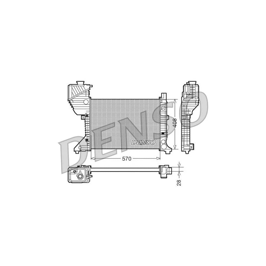DENSO DRM17016 Engine Radiator Suitable for Mercedes-Benz Sprinter