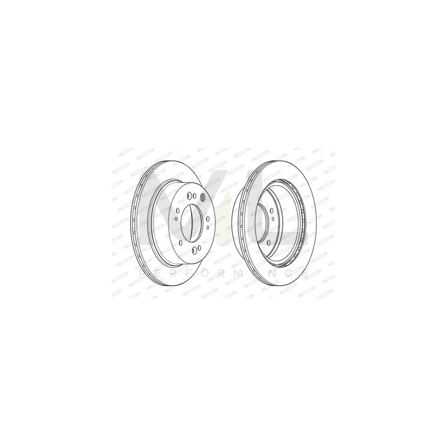 Ferodo Premier DDF2285C Brake Disc for Kia Sorento I (Jc) Vented, Coated, With Bolts/Screws  - Pair