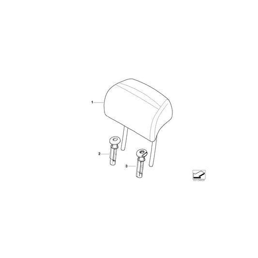 Genuine BMW 52207124918 E61 E60 Guide, Headrest BEIGE (Inc. 530xd, 525d & 523i)