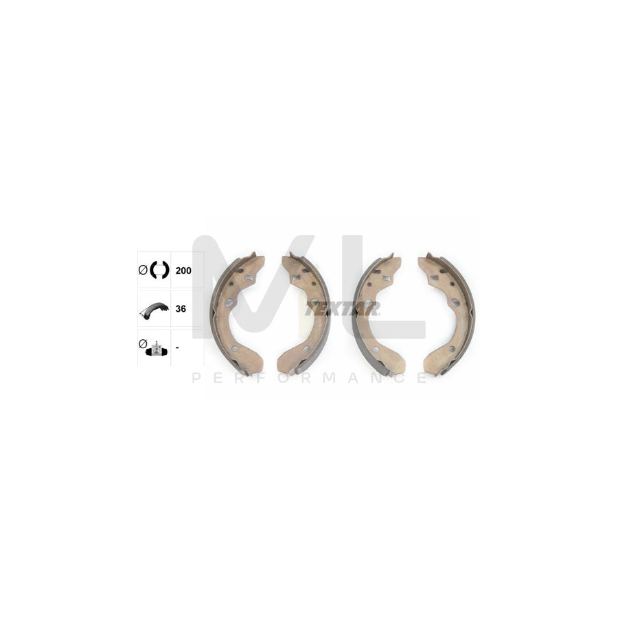 TEXTAR 91047400 Brake Shoe Set without handbrake lever