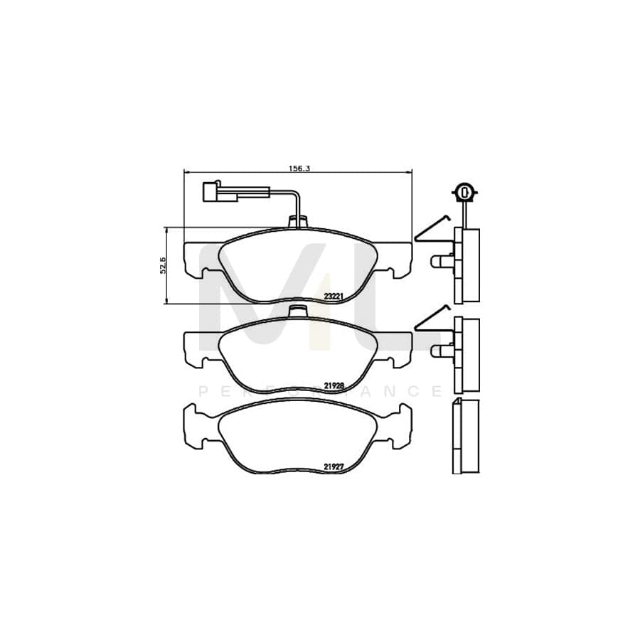 TEXTAR 2192802 Brake pad set with integrated wear warning contact