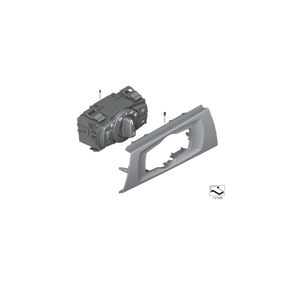 Genuine BMW 61316938709 E92 E93 Cover, Light Operating Unit BEIGE (Inc. 316i, 335d & 330i)