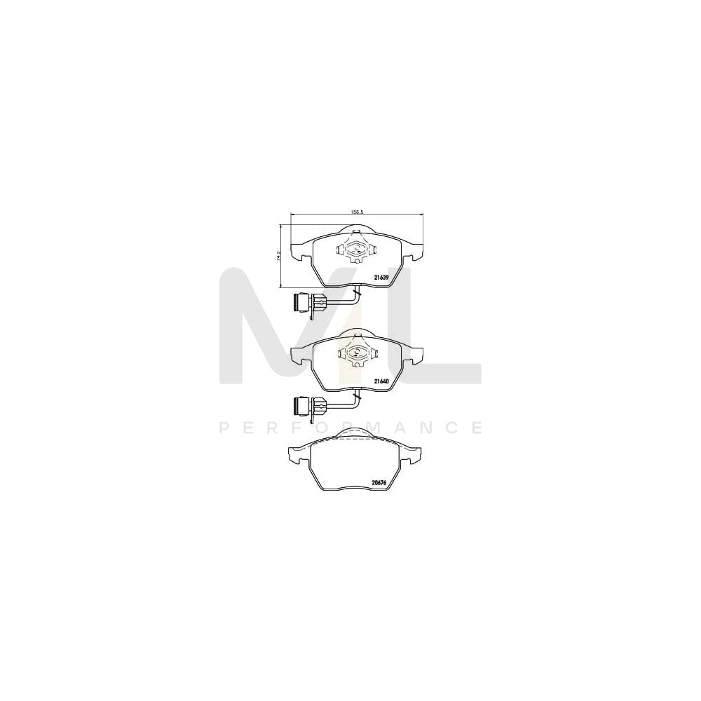 Hella 8DB 355 008-531 Brake Pad Set For Audi A8 D2 (4D2, 4D8) With Integrated Wear Warning Contact | ML Performance Car Parts