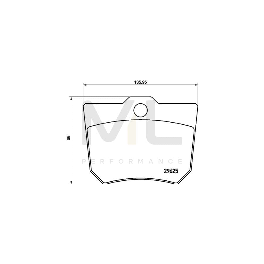 TEXTAR 2962501 Brake pad set not prepared for wear indicator