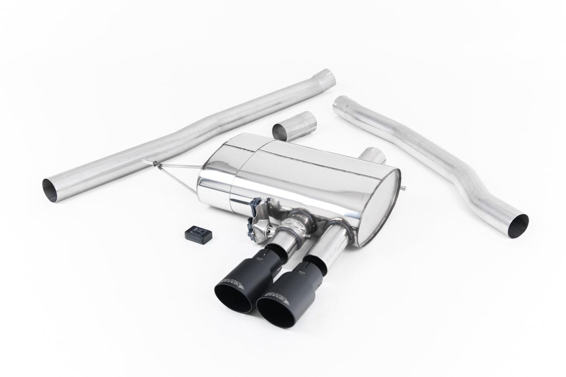 MillTek SSXM443 Mini F56 Cooper S ValveSonic Non-Resonated Cat-Back with Cerakote Black Tips