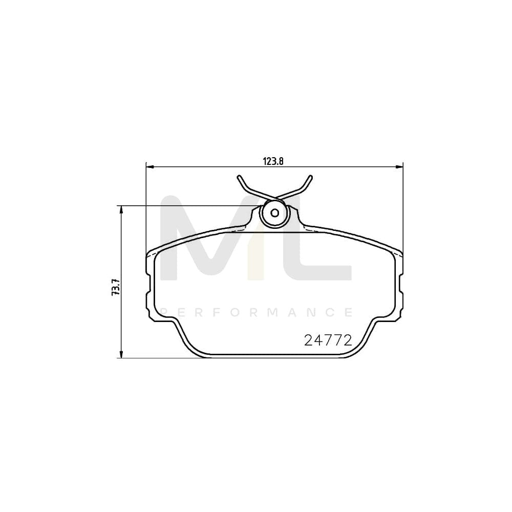 Hella 8DB 355 014-521 Brake Pad Set Not Prepared For Wear Indicator | ML Performance Car Parts