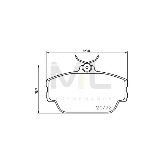 Hella 8DB 355 014-521 Brake Pad Set Not Prepared For Wear Indicator | ML Performance Car Parts
