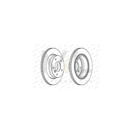 Ferodo Premier Coat+ Disc DDF831C Brake Disc for BMW 3 Series Vented, Coated, With Bolts/Screws  - Pair