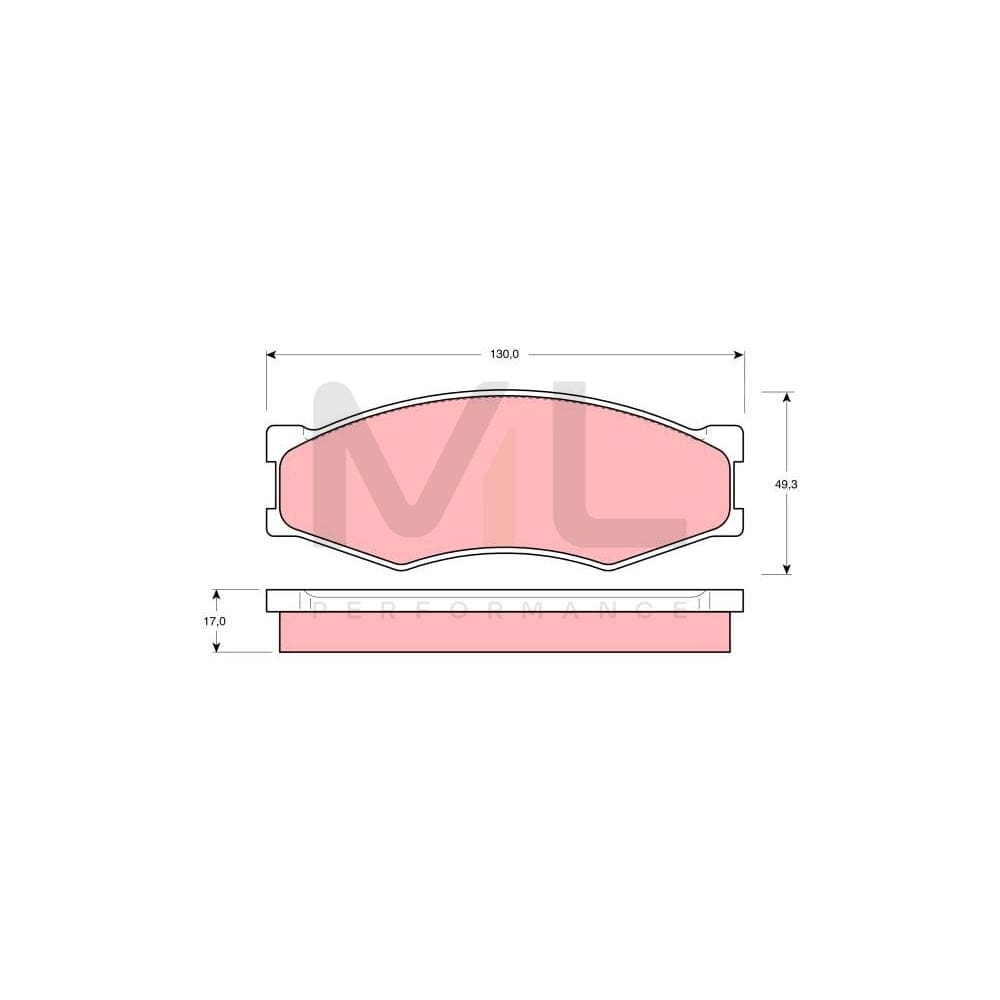 TRW Gdb318 Brake Pad Set Not Prepared For Wear Indicator